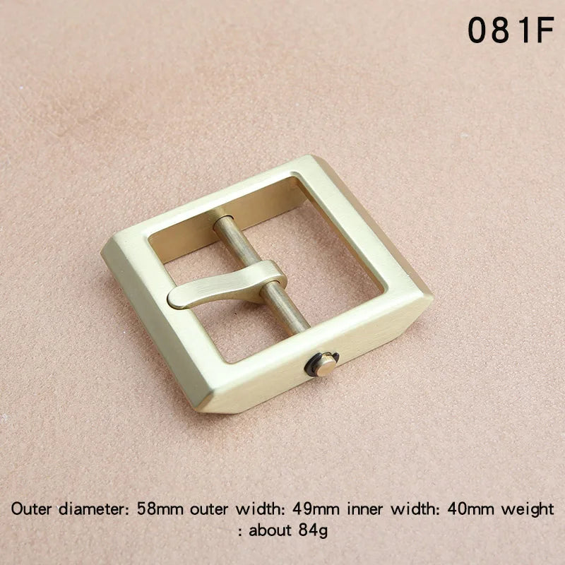 Solid Brass Belt Buckle 4.0cm Men's Single Pin Buckle For Leather Craft Jeans Webbing Replacement Buckle Accessories