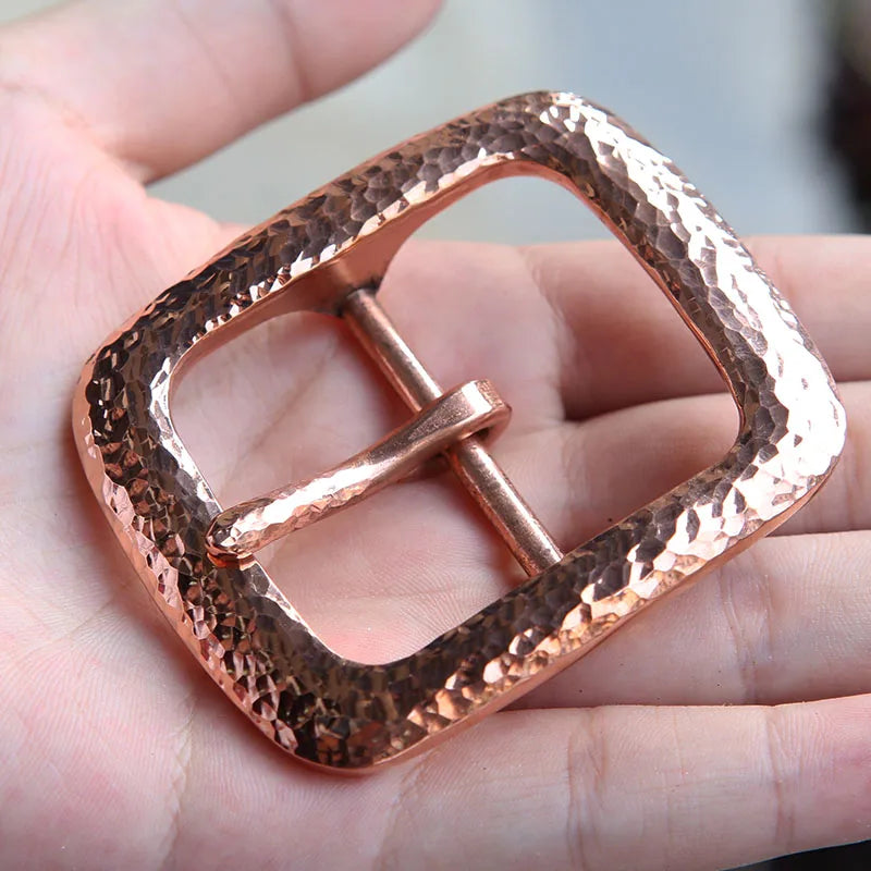 Solid Pure Copper Belt Buckle For Men Single Pin Belt Half Buckle Leather Belt Adjustmen bridle halter Harness adjustmentt DIY
