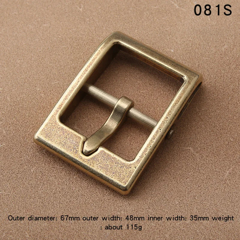 Solid Brass Belt Buckle 4.0cm Men's Single Pin Buckle For Leather Craft Jeans Webbing Replacement Buckle Accessories