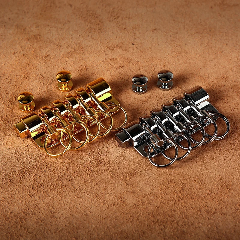 5Pcs Keyring Leather Bag Buckles Metal Leather Craft Key Patchwork Holders Row Rivet Hook High Quality DIY Sewing Accessories