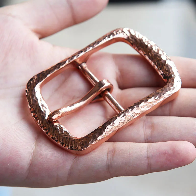 Solid Pure Copper Belt Buckle For Men Single Pin Belt Half Buckle Leather Belt Adjustmen bridle halter Harness adjustmentt DIY