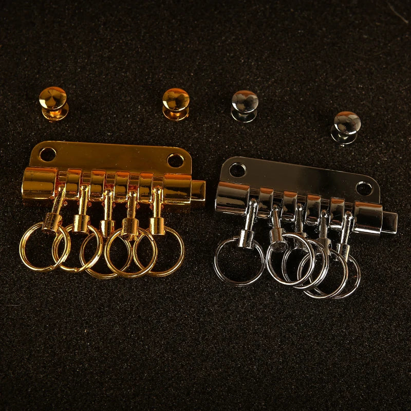 5Pcs Keyring Leather Bag Buckles Metal Leather Craft Key Patchwork Holders Row Rivet Hook High Quality DIY Sewing Accessories