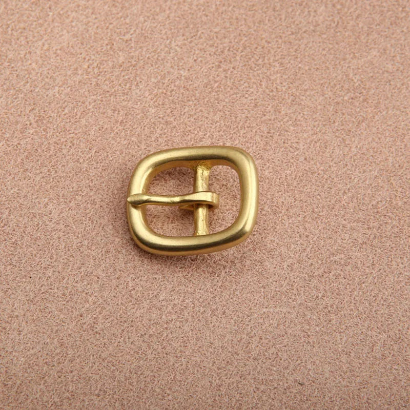 Solid Brass lady's belt buckle 1.5cm Single Pin Belt Half Buckle For Leather Craft Jeans Webbing Replacement Buckle Accessories