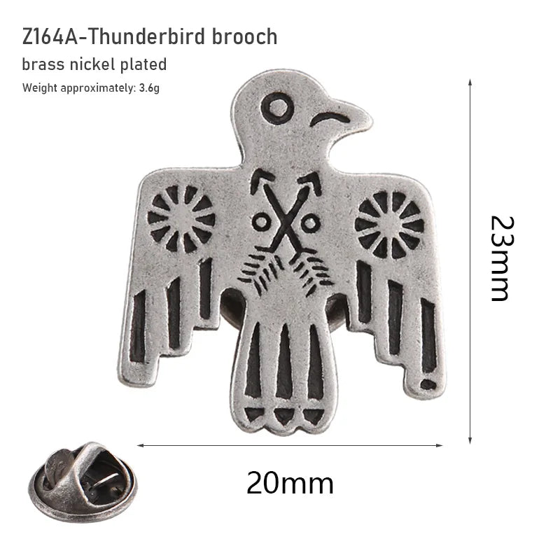 Retro Thunderbird Brass Decorative Clasp Cloth Clasp Metal Badge Handmade Creative Jewelry Claw Handmade Leather Accessories