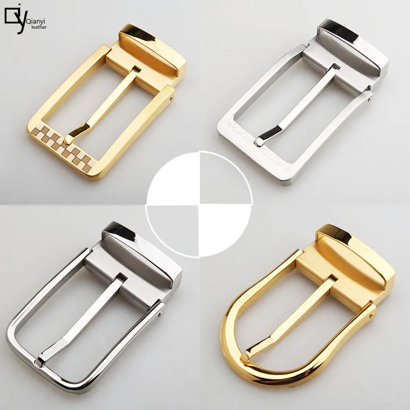 1pcs Metal Stainless SteelBelt Buckle For Men Single Pin Belt Half Buckle Solid Buckle Accessories Casual