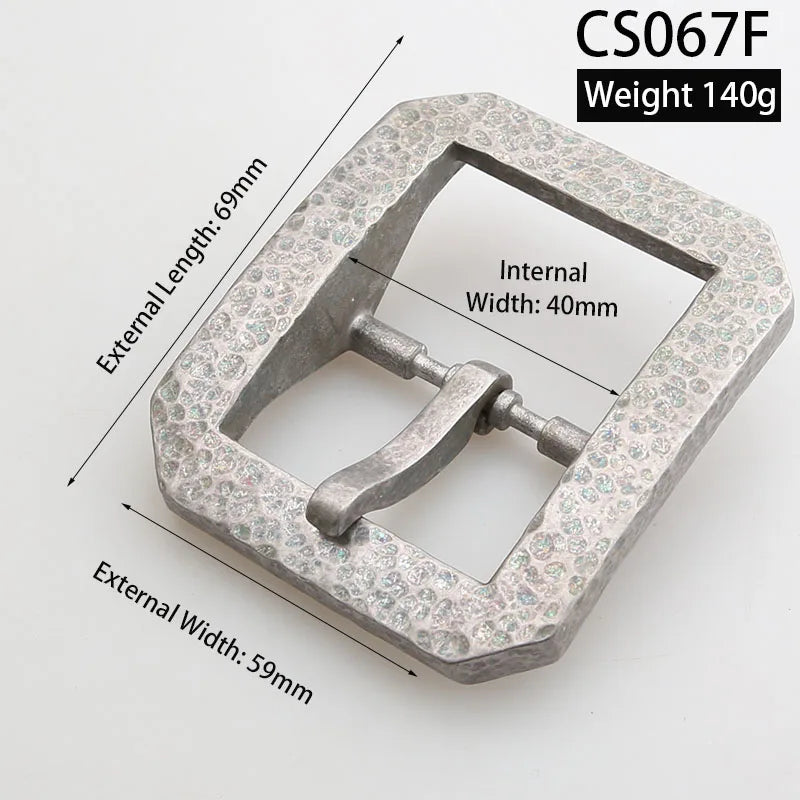 Solid Brass vintage Metal Belt Buckle 40mm Belt Buckle Men's Stainless Steel Single Pin Belt Buckle DIY Leather Craft Buckle