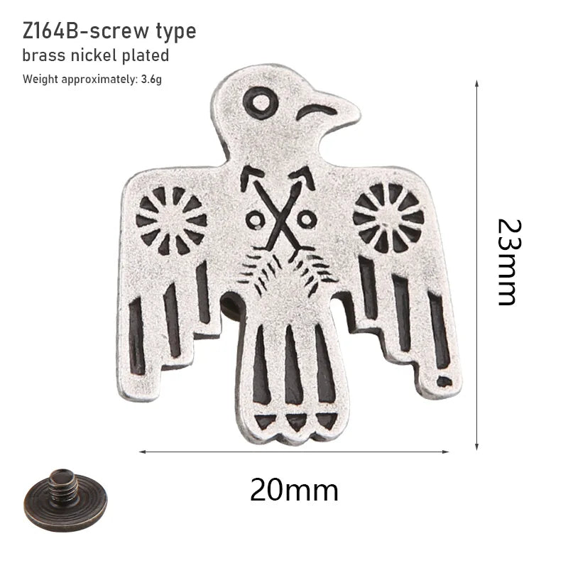 Retro Thunderbird Brass Decorative Clasp Cloth Clasp Metal Badge Handmade Creative Jewelry Claw Handmade Leather Accessories