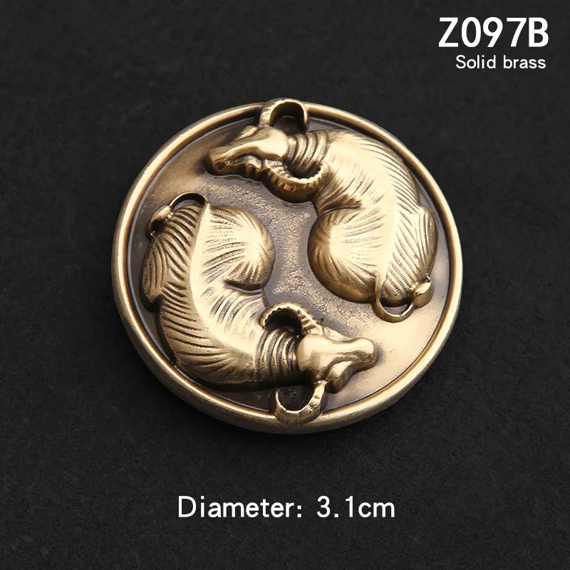 Metal Buttons Brass Cloth Clasp Coin Clasp Purse Clasp Handmade Leather Accessories DIY Leather Craft Decoration Wallet Button