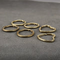 Solid Brass Split Rings Double Loop Keyring Bag Hook Connector Keychain Keys Holder DIY Leather Craft Hardware