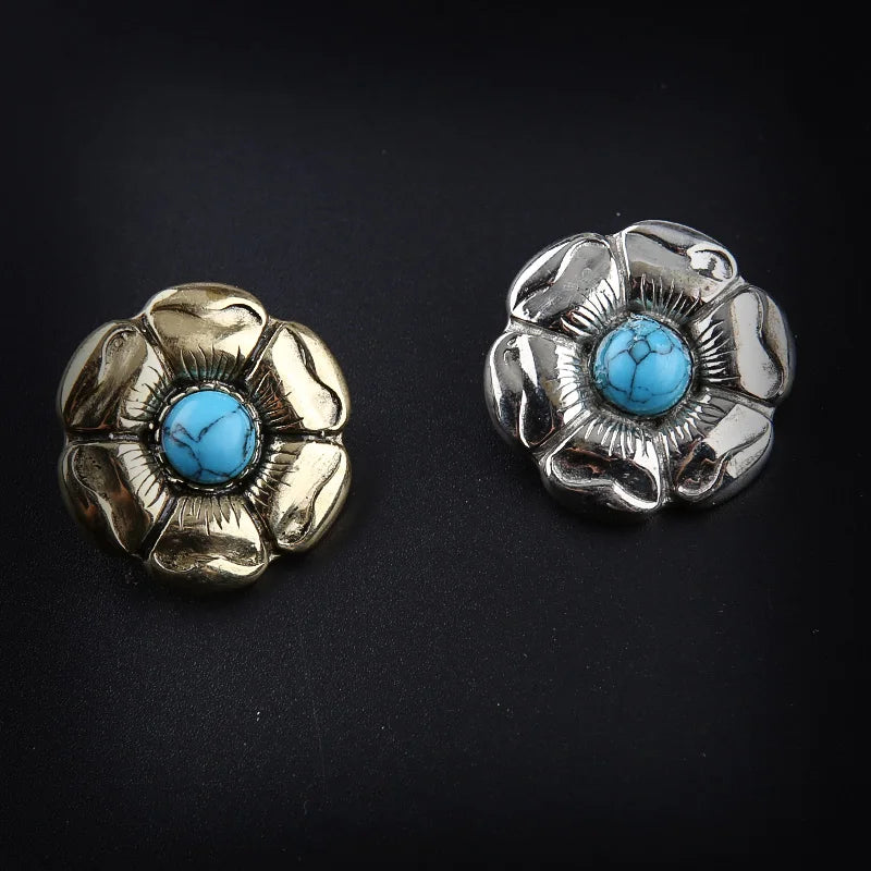 Metal Buttons Brass Cloth Clasp Coin Clasp Purse Clasp With Bead Decoration  Leather Craft Bag Handmade Leather Accessories