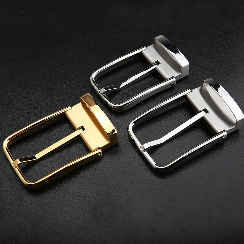 1pcs Metal Stainless SteelBelt Buckle For Men Single Pin Belt Half Buckle Solid Buckle Accessories Casual