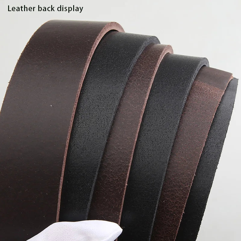 Tuscany Italy Vegetable Tanned Leather Genuine Leather Men's High Quality Belts Full-Grain Leather Handmade DIY Headless Belt