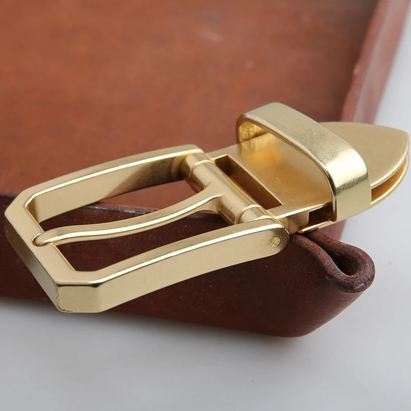 Solid Pure Brass Metal 40mm men's Belt Buckle Trousers Waist Belt Buckle Pin Buckle Replacement Accessories Jeans Accessories