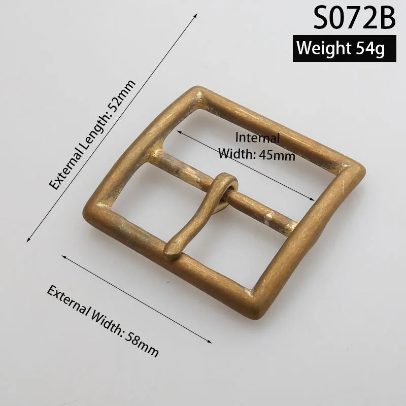 Solid Brass vintage Metal Belt Buckle 40mm Belt Buckle Men's Stainless Steel Single Pin Belt Buckle DIY Leather Craft Buckle
