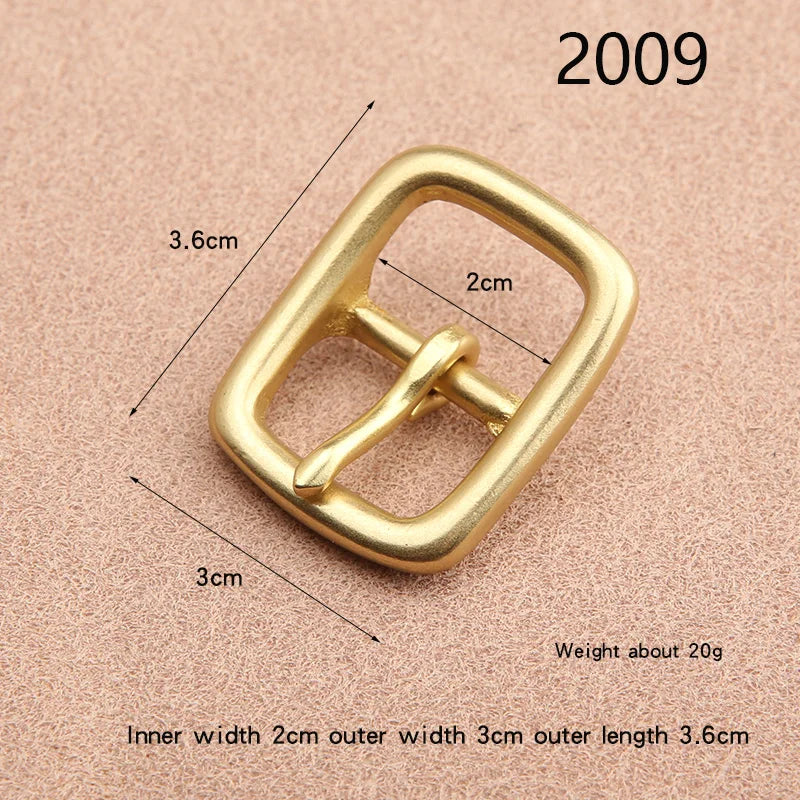 Solid Brass Metal Belt Buckle 20mm Belt Buckle For Women Stainless Steel Single Pin Belt Half Buckle DIY Leather Craft Buckle