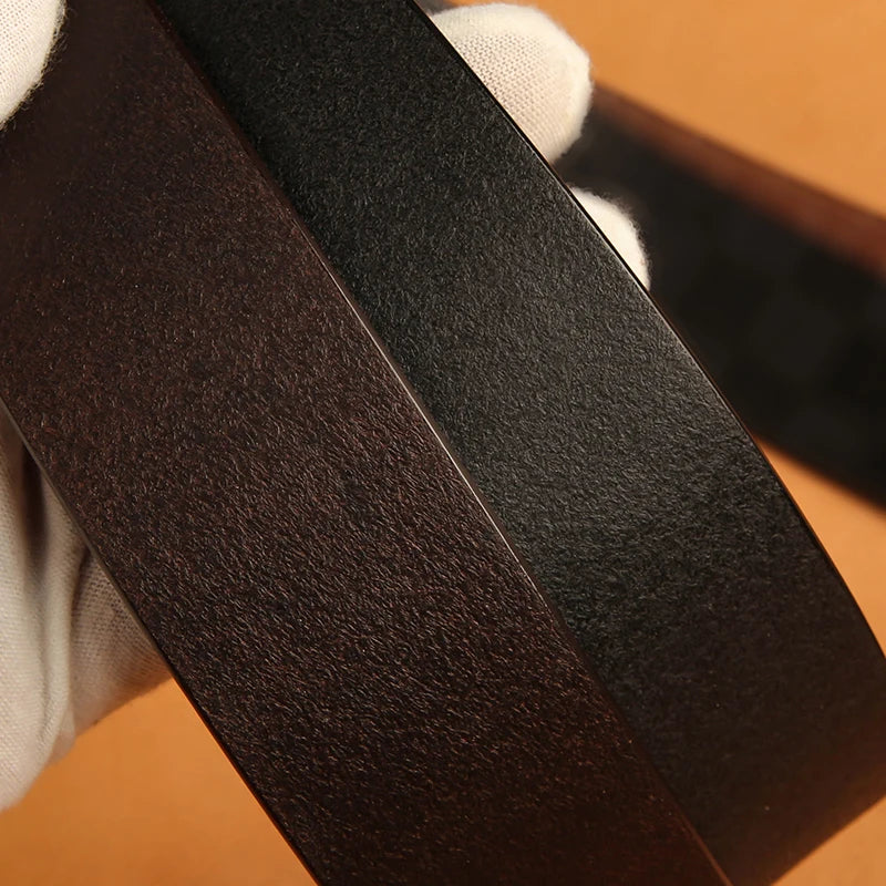 Italy Vegetable Tanned Leather Men's High Quality Belts Business Cowboy Waistband Male Pin Buckle Belts Full-Grain