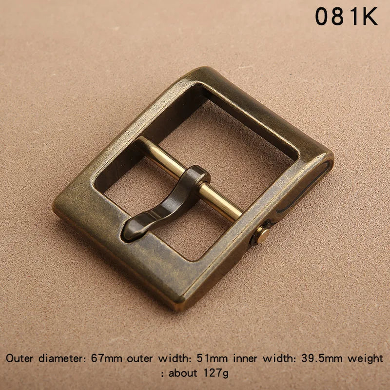 Solid Brass Belt Buckle 4.0cm Men's Single Pin Buckle For Leather Craft Jeans Webbing Replacement Buckle Accessories