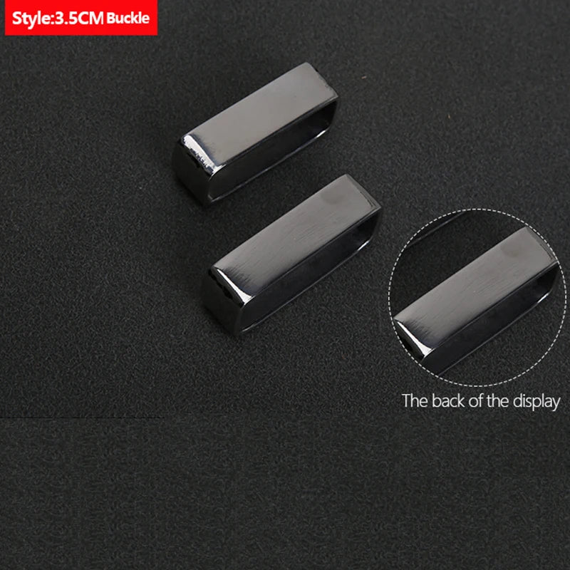 Stainless Steel Belt Buckle 40mm For Men Single Pin Belt Half Buckle Fit For 37mm-39mm DIY Leather Craft Buckle