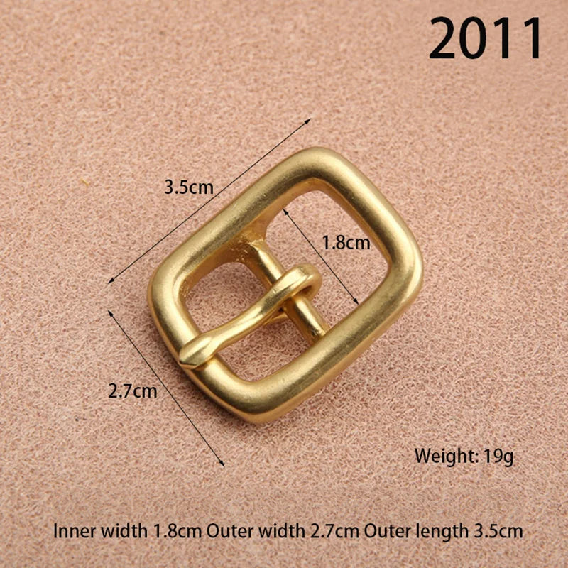 Solid Brass lady's belt buckle 1.5cm Single Pin Belt Half Buckle For Leather Craft Jeans Webbing Replacement Buckle Accessories
