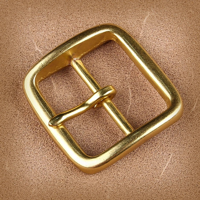 Solid Brass Belt Buckle End Bar Heel bar Buckle Single Pin Belt Half Buckle For Leather Craft Bag Strap Jeans Webbing Dog Collar