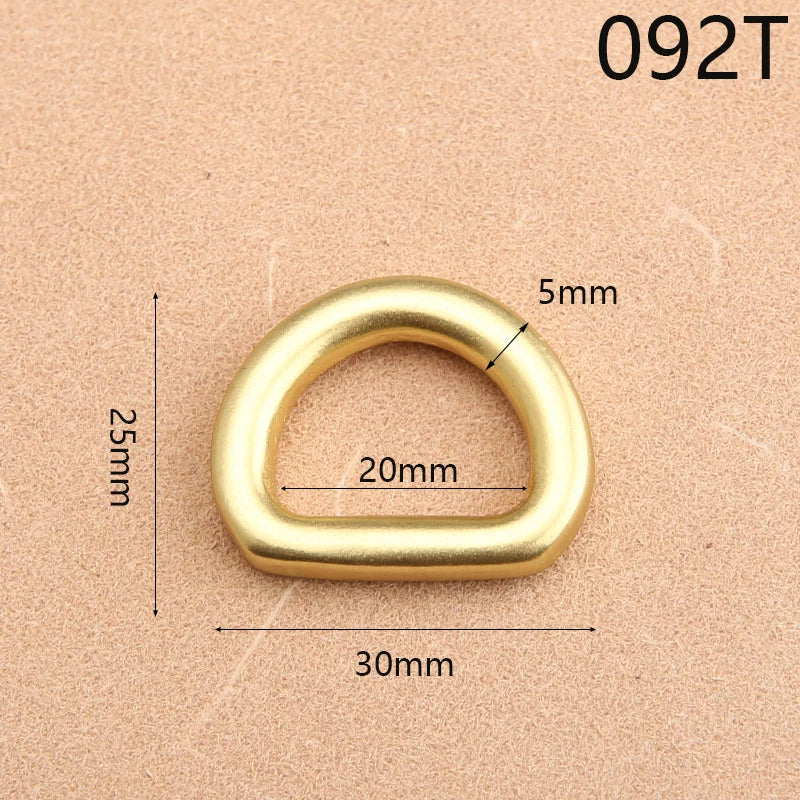 Bag Buckle Solid Brass Horseshoe Key Chain Ring Holder D Shape Car Keychain U Button D-Type Buckle Metal Hardware Accessories