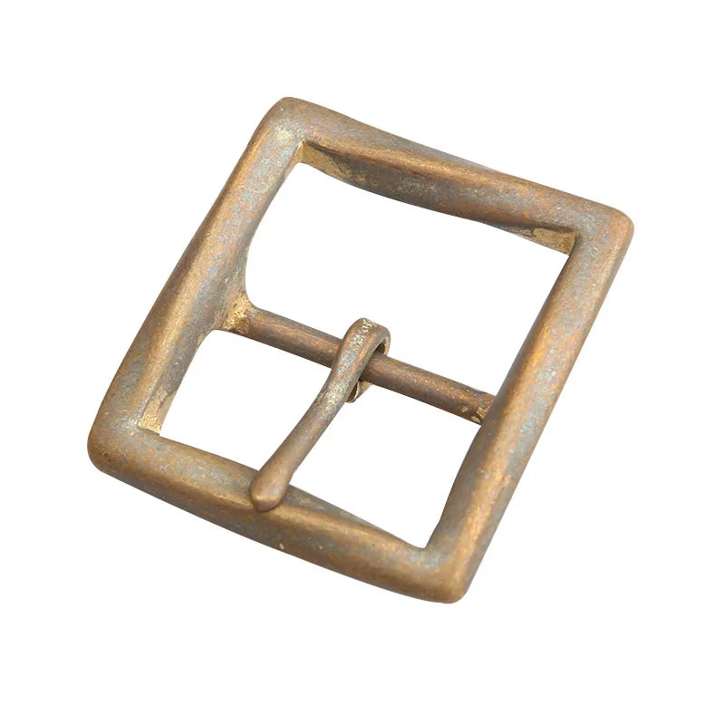 Solid Brass vintage Metal Belt Buckle 40mm Belt Buckle Men's Stainless Steel Single Pin Belt Buckle DIY Leather Craft Buckle