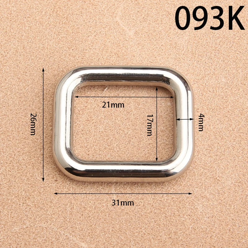 High Quality Metal Thickened Handbag Leather Bag Strap Belt Webbing Dog Collar Chain Rectangle Square O D Ring Buckle Clasp DIY