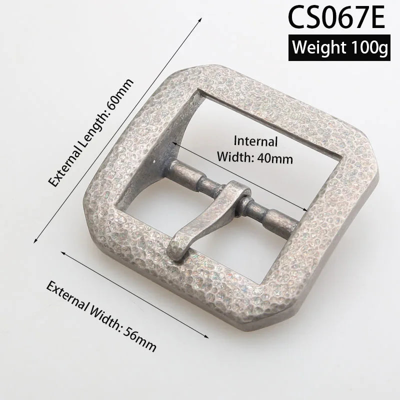 Solid Brass vintage Metal Belt Buckle 40mm Belt Buckle Men's Stainless Steel Single Pin Belt Buckle DIY Leather Craft Buckle