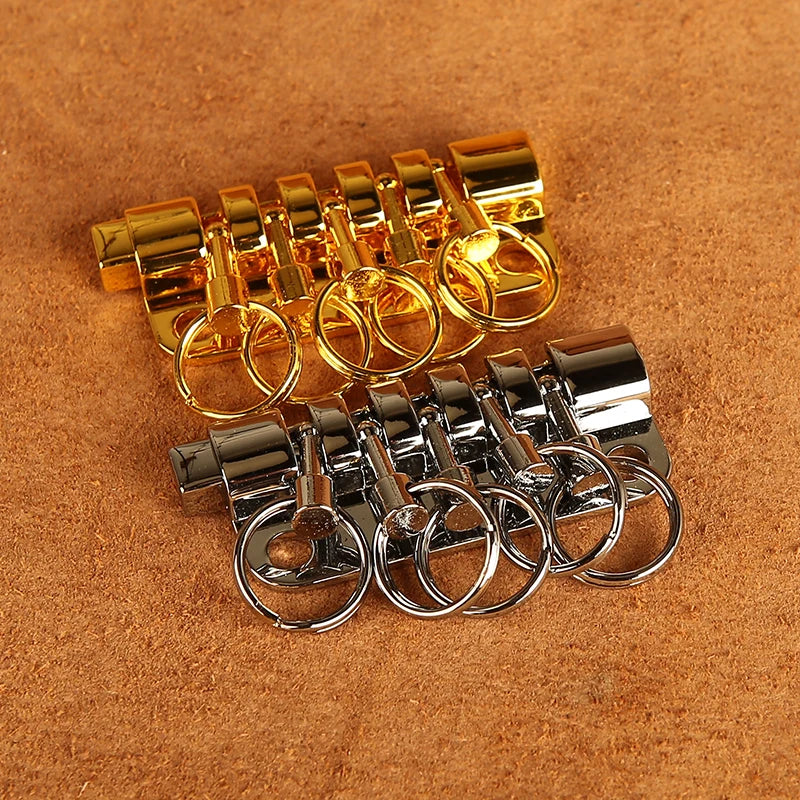 5Pcs Keyring Leather Bag Buckles Metal Leather Craft Key Patchwork Holders Row Rivet Hook High Quality DIY Sewing Accessories