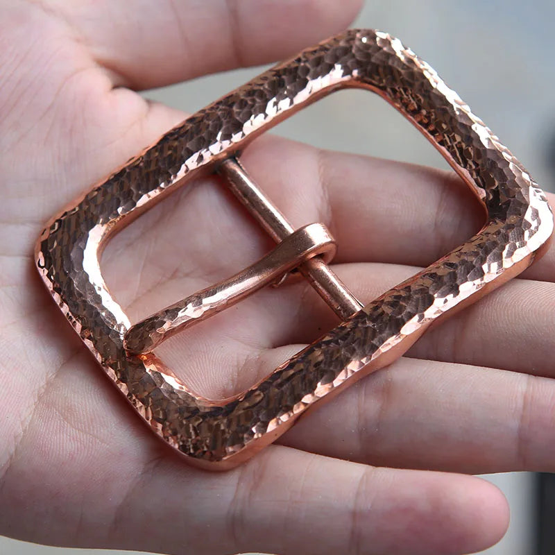 Solid Pure Copper Belt Buckle For Men Single Pin Belt Half Buckle Leather Belt Adjustmen bridle halter Harness adjustmentt DIY