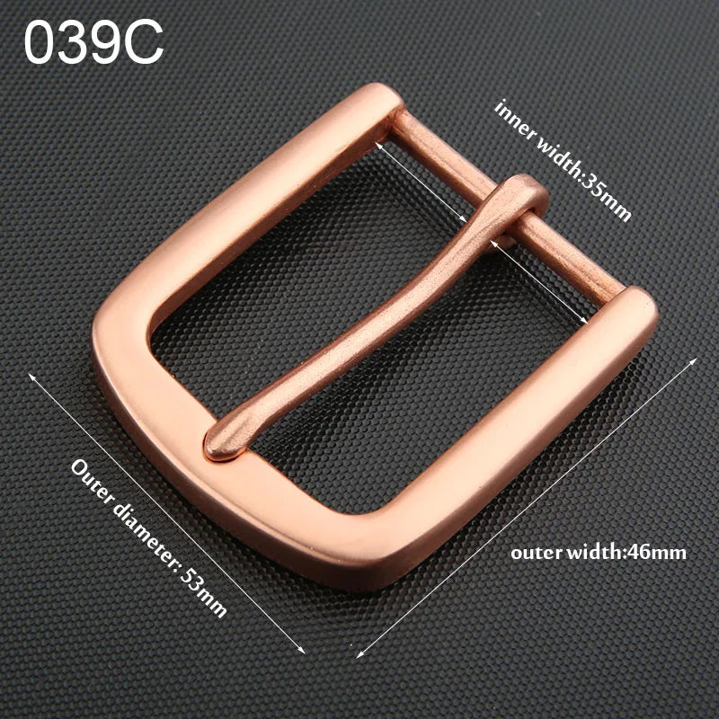 Solid Pure Copper Belt Buckle For Men Single Pin Belt Half Buckle Leather Belt Adjustmen bridle halter Harness adjustmentt DIY