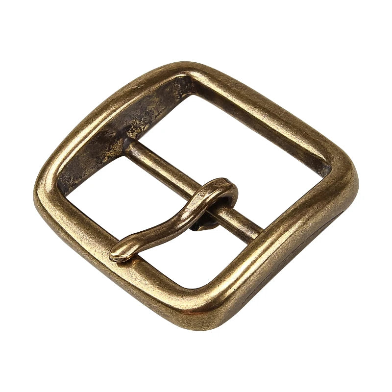 Solid Brass Belt Buckle End Bar Heel bar Buckle Single Pin Belt Half Buckle For Leather Craft Bag Strap Jeans Webbing Dog Collar