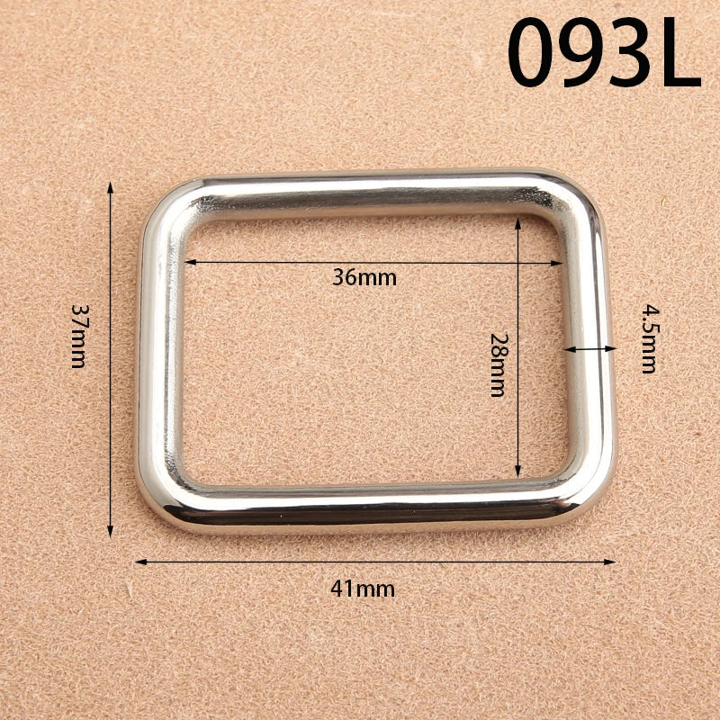 High Quality Metal Thickened Handbag Leather Bag Strap Belt Webbing Dog Collar Chain Rectangle Square O D Ring Buckle Clasp DIY