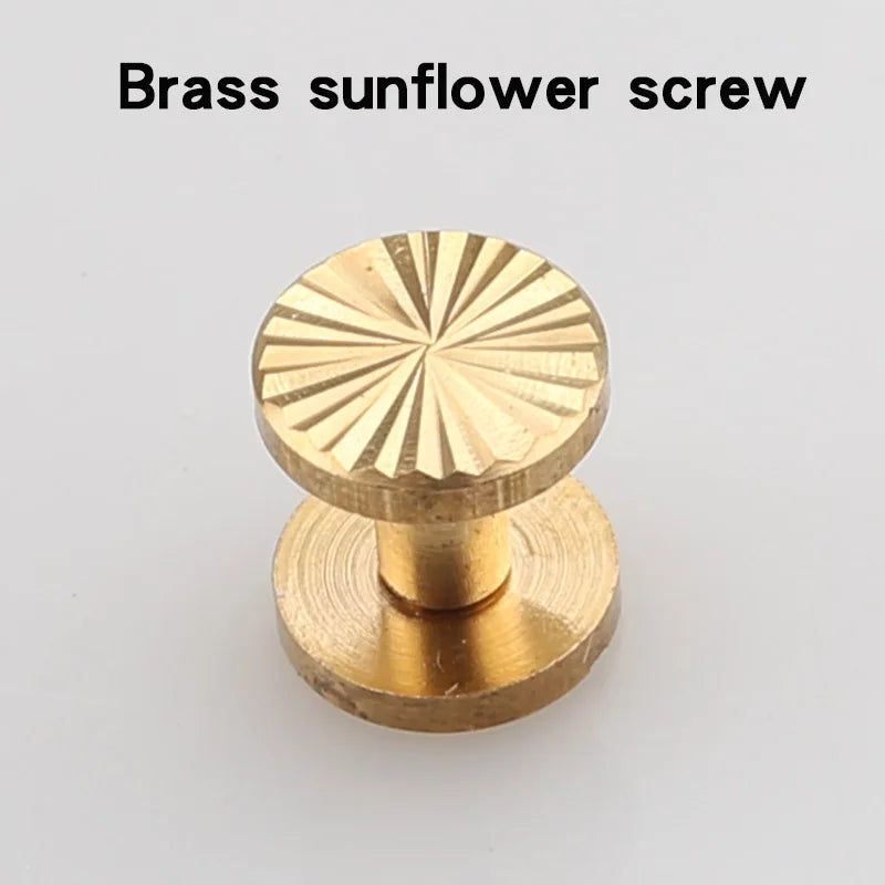 Belt Metal Craft Screws Dual Screw Buckle Pure Copper Brass stainless steel DIY Leather luggage Accessories