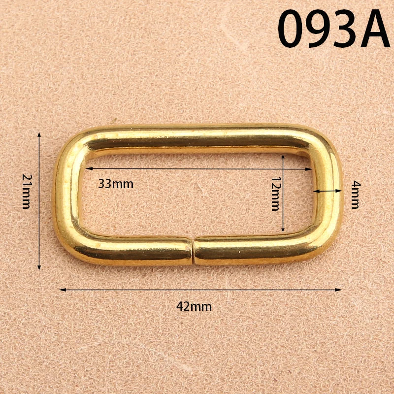 High Quality Metal Thickened Handbag Leather Bag Strap Belt Webbing Dog Collar Chain Rectangle Square O D Ring Buckle Clasp DIY
