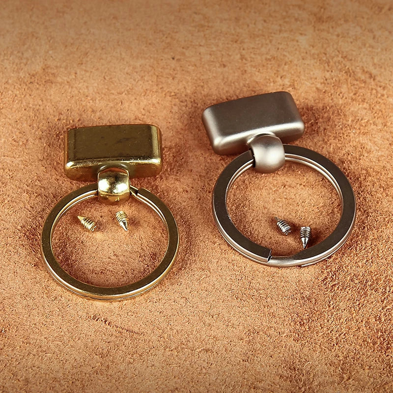 Handmade Genuine Leather Keychain For Men and Women Car Keychain Wallet Pocket Waist Holder Keyrings