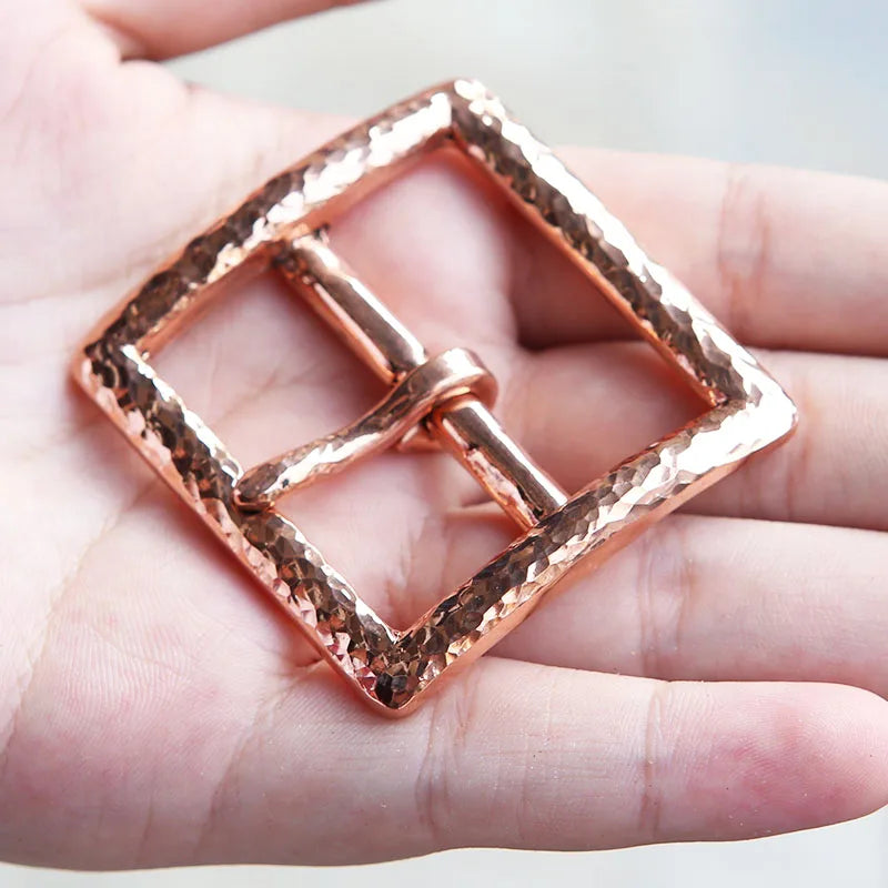Solid Pure Copper Belt Buckle For Men Single Pin Belt Half Buckle Leather Belt Adjustmen bridle halter Harness adjustmentt DIY