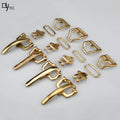 Solid Brass Cavalry Belt Buckle for Men Belt Rivet Screws Waistband Hook Clasp Leather Buckles Head Accessories 4pcs/set