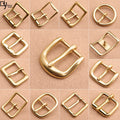 2.5cm Solid Brass Belt Buckle women's belt Single Pin Half Buckle For Leather Craft Jeans Webbing Replacement Buckle Accessories
