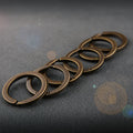 Solid Brass Split Rings Double Loop Keyring Bag Hook Connector Keychain Keys Holder DIY Leather Craft Hardware