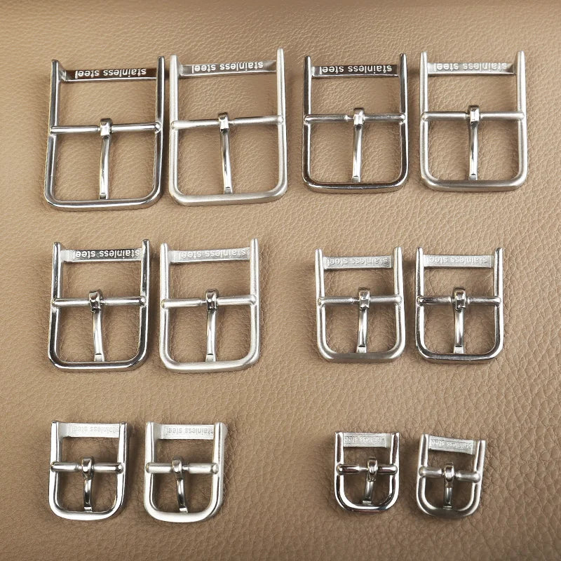 304 Solid Stainless Steel Center Bar Pin Buckle, Men's & Women's Belt Buckle, Hardware Accessories for Belts and Bags