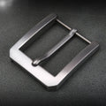 Titanium Metal Men's Belt Buckle - 36mm-38mm, Single Pin Half-Buckle (Stainless Steel Pin), Compatible with Leather Craft & Jean