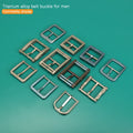 Metal Titanium Belt Buckle Men's Stainless Steel Single Pin Belt Half Buckle For Leather Craft Jeans Webbing Jeans Accessories