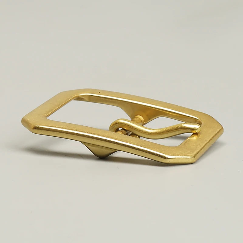 Solid Brass Metal Belt Buckle 40mm Casual Belt Buckle Jeans Accessorie Stainless Steel Single Pin Belt Half Buckle