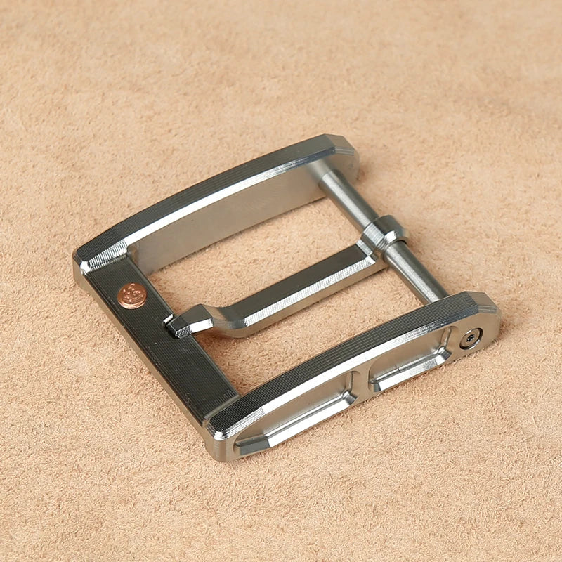 Solid Brass Belt Buckle 40mm Belt Buckle For Men Stainless Steel Single Pin Belt Half Buckle  for Leather Craft Jeans Webbing