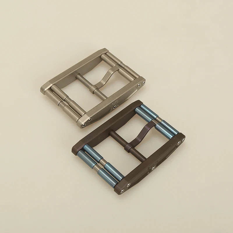 Metal Titanium Belt Buckle Men's Stainless Steel Single Pin Belt Half Buckle For Leather Craft Jeans Webbing Jeans Accessories