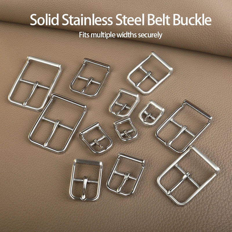 304 Solid Stainless Steel Center Bar Pin Buckle, Men's & Women's Belt Buckle, Hardware Accessories for Belts and Bags