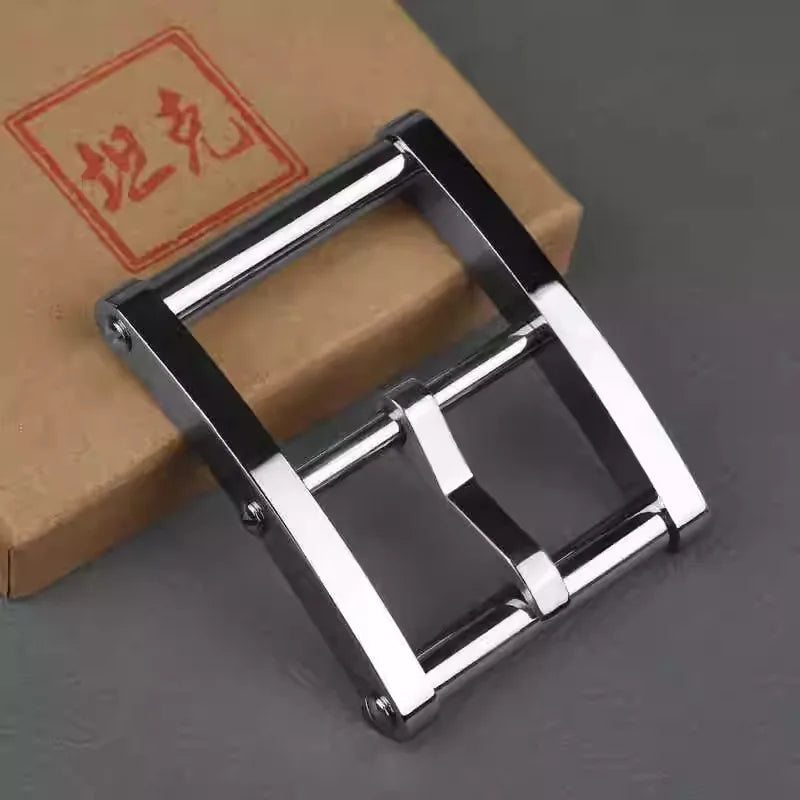 1pcs Solid Brass Belt Buckle 304 stain steel weight For Men Stainless Steel Single Pin Belt Half Buckle DIY Leather Craft Buckle