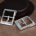 1pcs 925 Sterling Silver Metal 40mm Belt Buckle For Men Stainless Steel Single Pin Belt Half Buckle Fit For 37mm-39mm