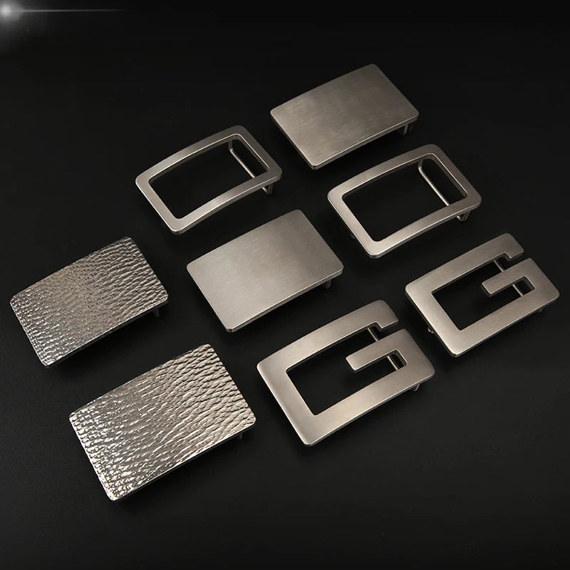 1pcs 35mm-38mm Titanium Metal Belt Buckle For Men Stainless  For Leather Craft Jeans Webbing Replacement Buckle Accessories